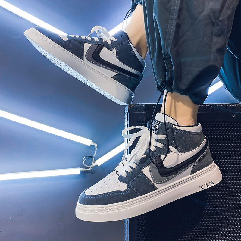 高帮鞋男板鞋空军一号潮流百搭休闲运动鞋aj潮鞋2022春季新款男鞋