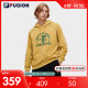 FILA FUSION斐乐潮牌男子卫衣2023春季新款时尚休闲针织连帽上衣