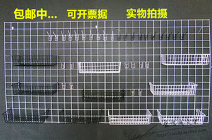 网格网片超市挂篮铁丝网收纳篮超市多功能置物篮展会展示架挂网