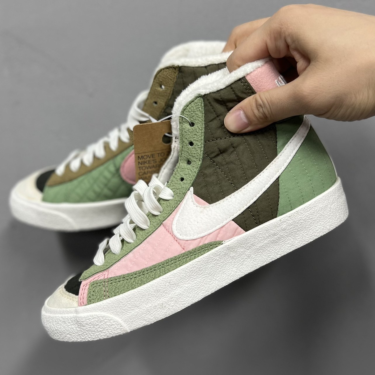 nike耐克女 blazer mid 77 高帮加绒保暖休闲运动板鞋do7445-311