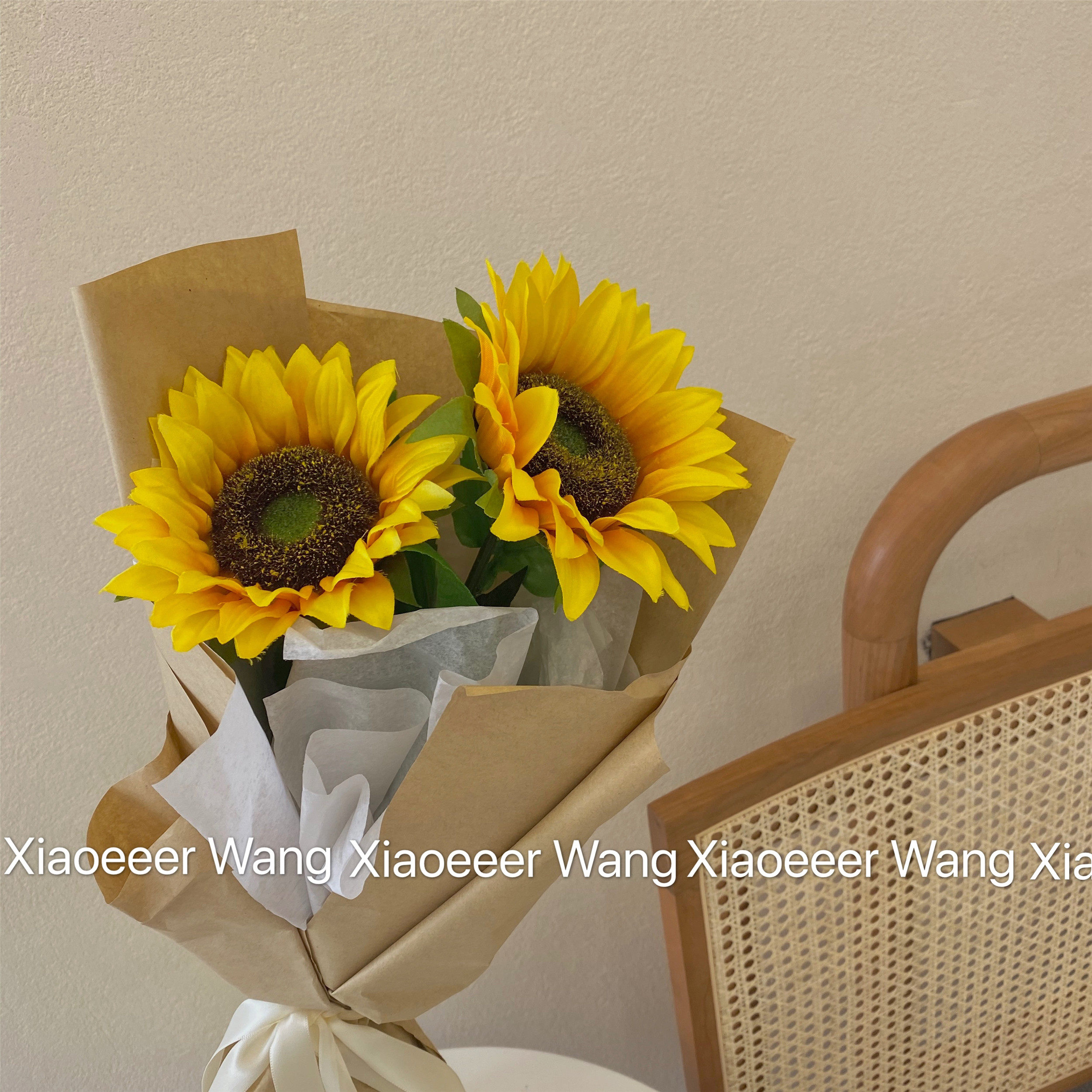 ins韩国简约向日葵仿真花花束太阳花假花拍照房间装饰摆件干花
