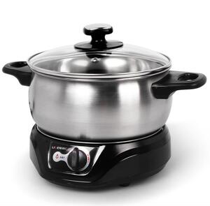 利仁dhg-180f多功能电热锅小电锅分体不锈钢小电火锅电迷你电煮锅