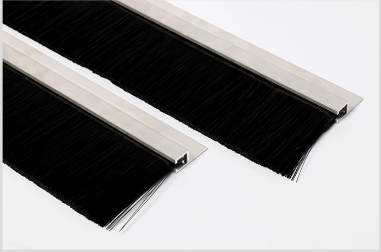 定制尼龙条刷 工业除尘密封铝合金毛刷条机柜密封刷防水 除尘刷条