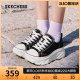 Skechers斯凯奇2024年春夏新款女鞋经典百搭帆布鞋厚底增高休闲鞋