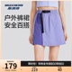 Skechers斯凯奇夏女款梭织撞色工装短裙裤高腰摆裙型修饰臀跨短裤