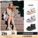 Skechers斯凯奇外穿女鞋凉拖鞋2025新款夏厚底增高休闲凉鞋沙滩鞋