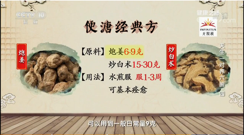 健康之路便溏经典方 炮姜 炒白术 大便不成形排不尽