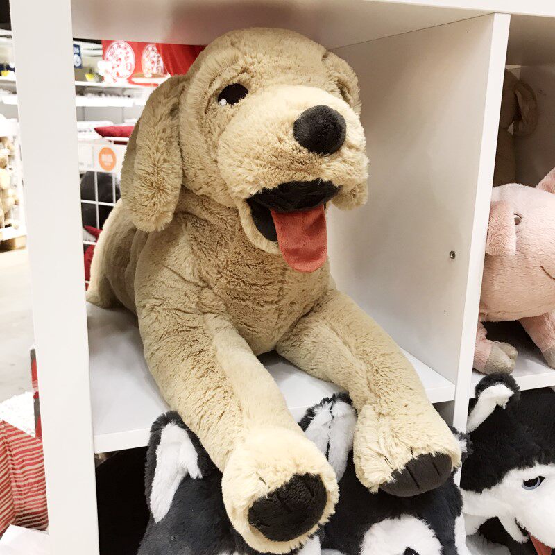 宜家代购古西格格登毛绒玩具kimi金毛犬小黄狗大黄狗儿童礼物