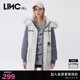 LINC金羽杰中长款羽绒服女款反季羽绒服毛领派克服外套Y21806161