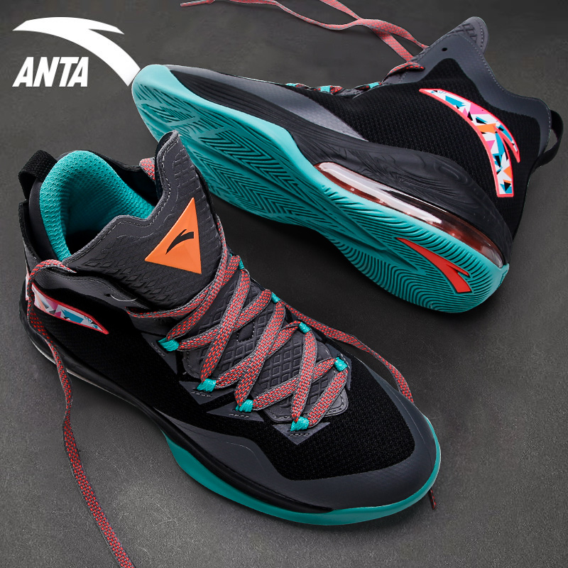 安踏神盾一代篮球鞋男鞋高帮运动鞋2021秋冬季新款网面气垫鞋球鞋