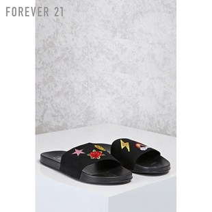 仿gucci女鞋 花朵刺繡仿麂皮拖鞋 Forever21 仿gucci女鞋