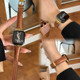 圣铂适用苹果手表带iwatch10代S9真皮金属圆珠applewatch 8/7/6/5/4秋冬新款S8小香风女小蛮腰ultra细款高级