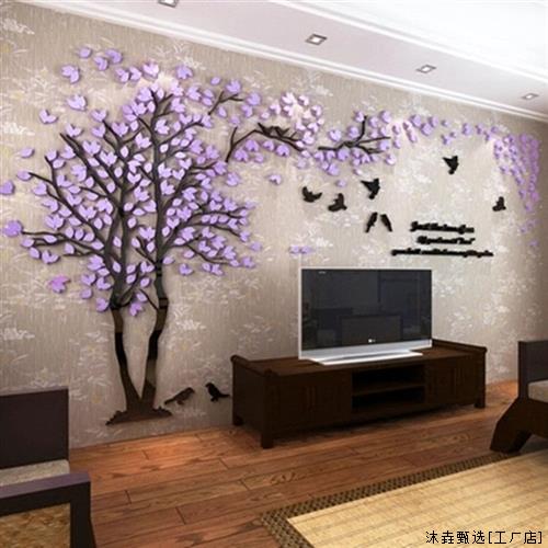 创意爱情树3d立体墙贴客厅沙发电视背景墙贴画P女生房间墙壁装饰
