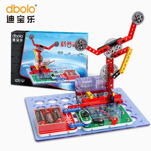 迪宝乐电子积木科普积木K9003多功能电路拼搭男孩齿轮益智玩具