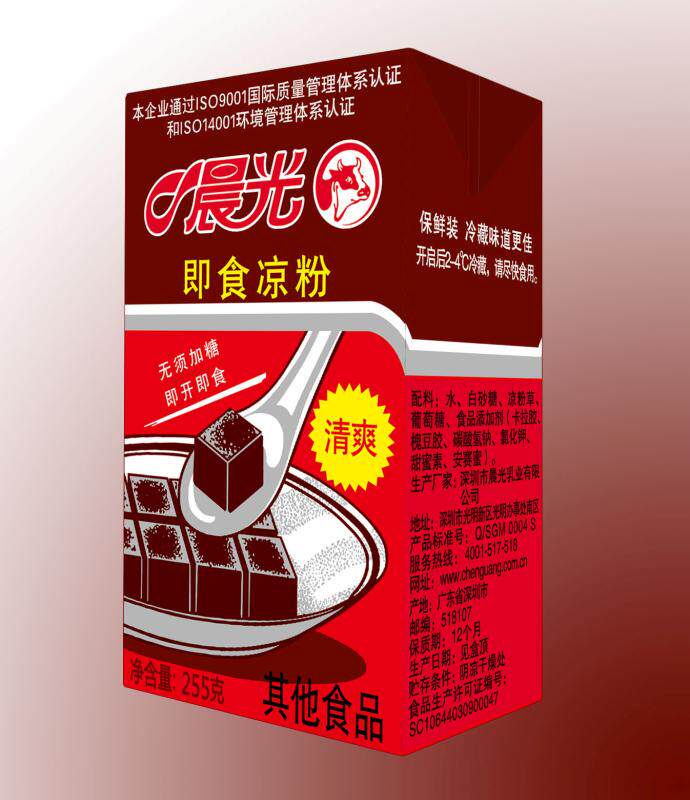 晨光凉粉即食仙草果冻正品保证新日期24盒255克办公室零食小吃