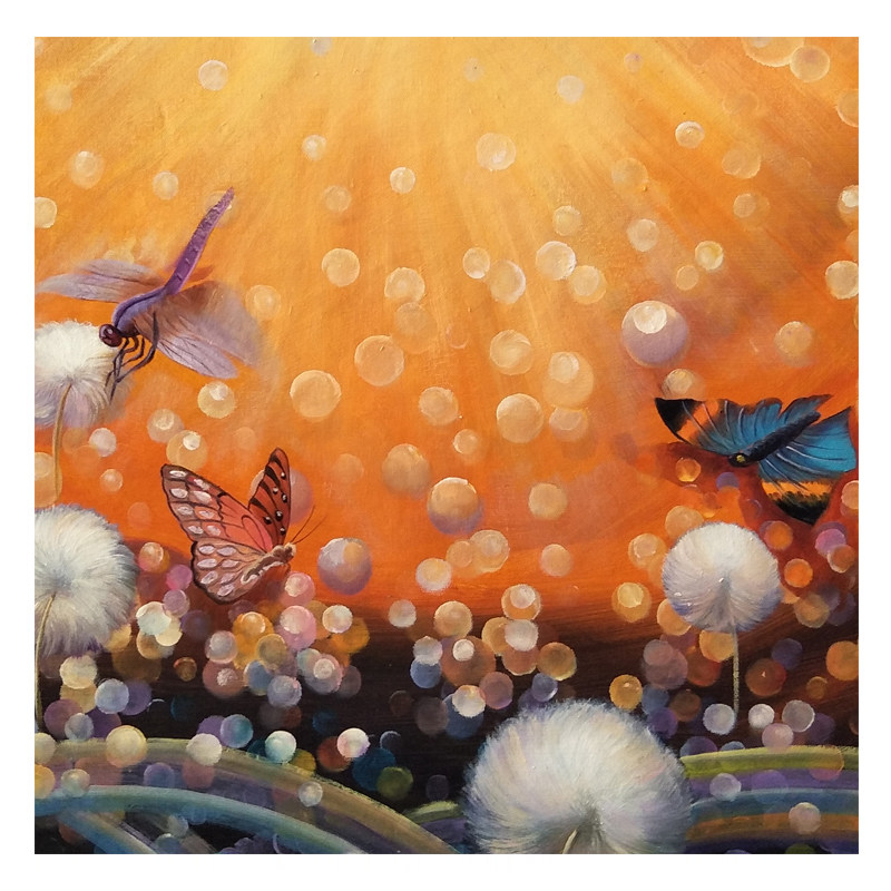 【即刻拍】吴非 《梦中彩蝶》布面油画