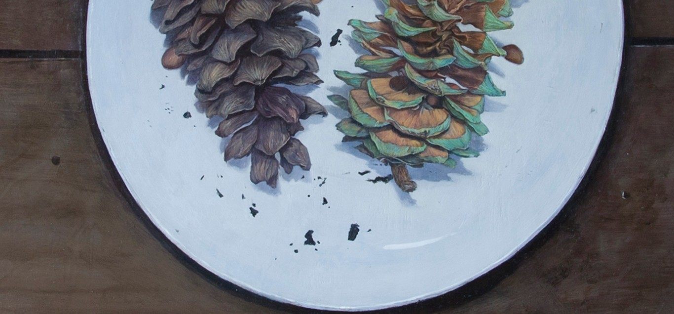 著名写实派油画家:赵杰 油画作品 《且听松吟之二》