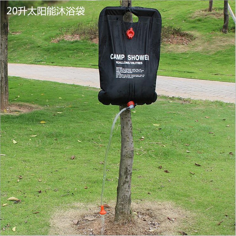 户外花洒喷头洗澡便携神器简易太阳能晒水桶热水袋20升大容量淋浴