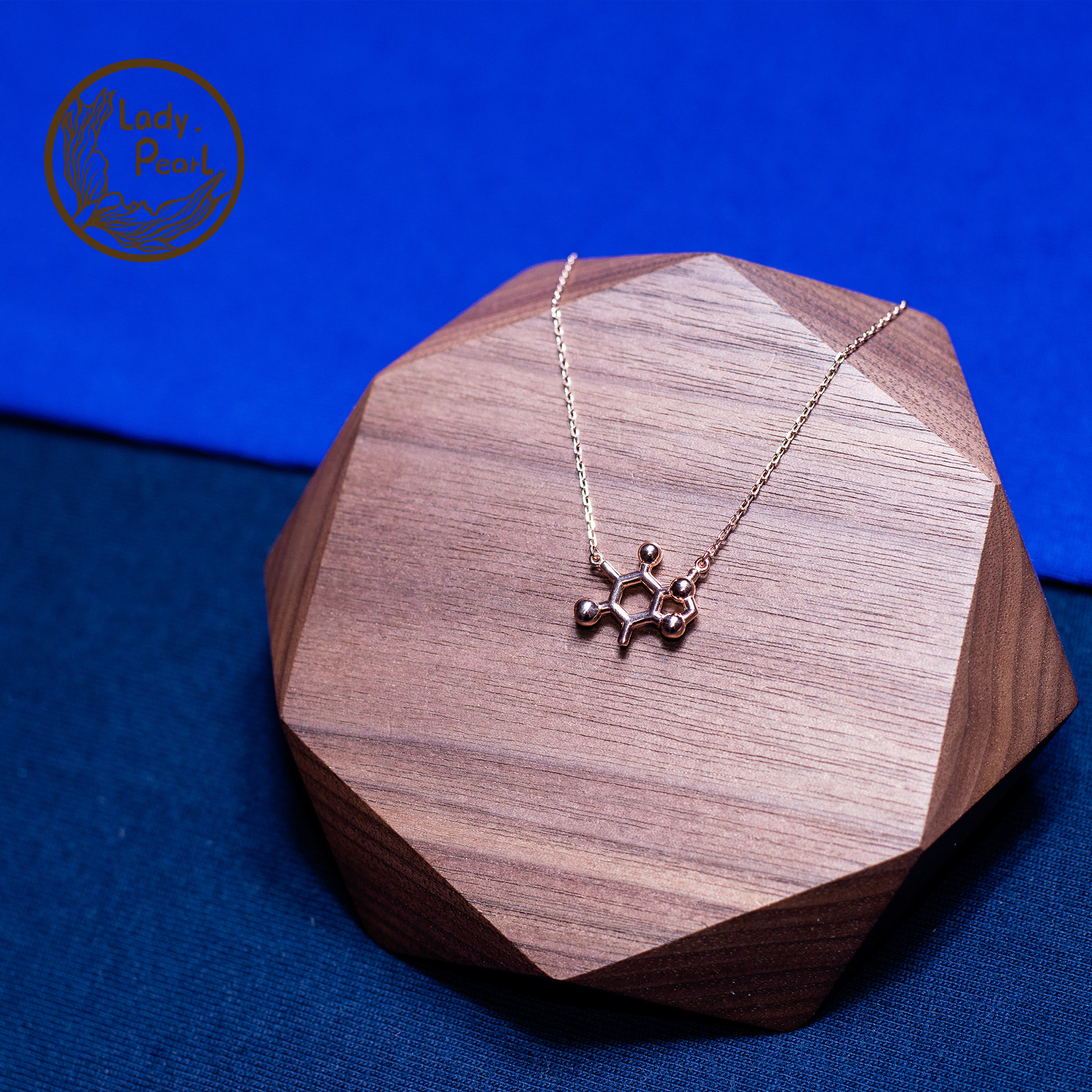 ladypearl咖啡因化学分子式结构式项链咖啡饰品礼物项链
