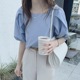 夏季女装韩版批新款发设计感洋气甜美衬衣宽松别致短袖方领衬衫潮