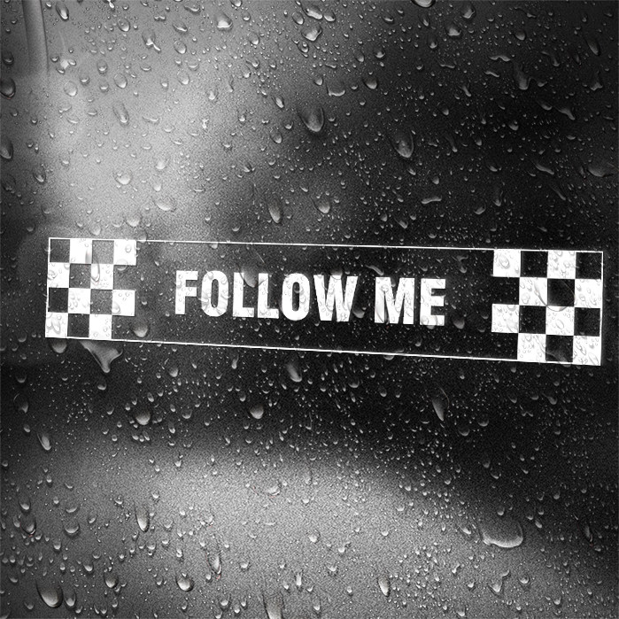 followme跟上挑衅机车贴纸头盔踏板摩托车创意汽车装饰贴