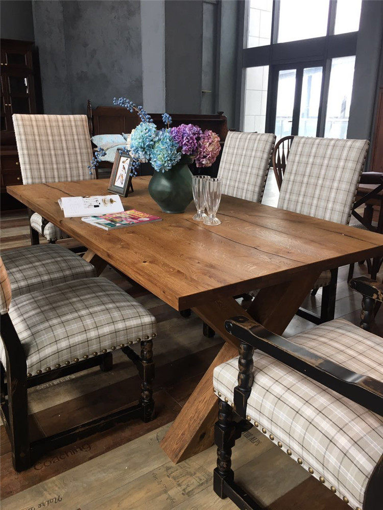 众筹好价 大木作 实木家具工厂定制 老柞木餐桌书桌 可定做 z001