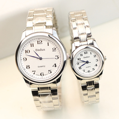 韩版潮流简约商务钢带情侣手表一对男女非机械表学生石英表腕表