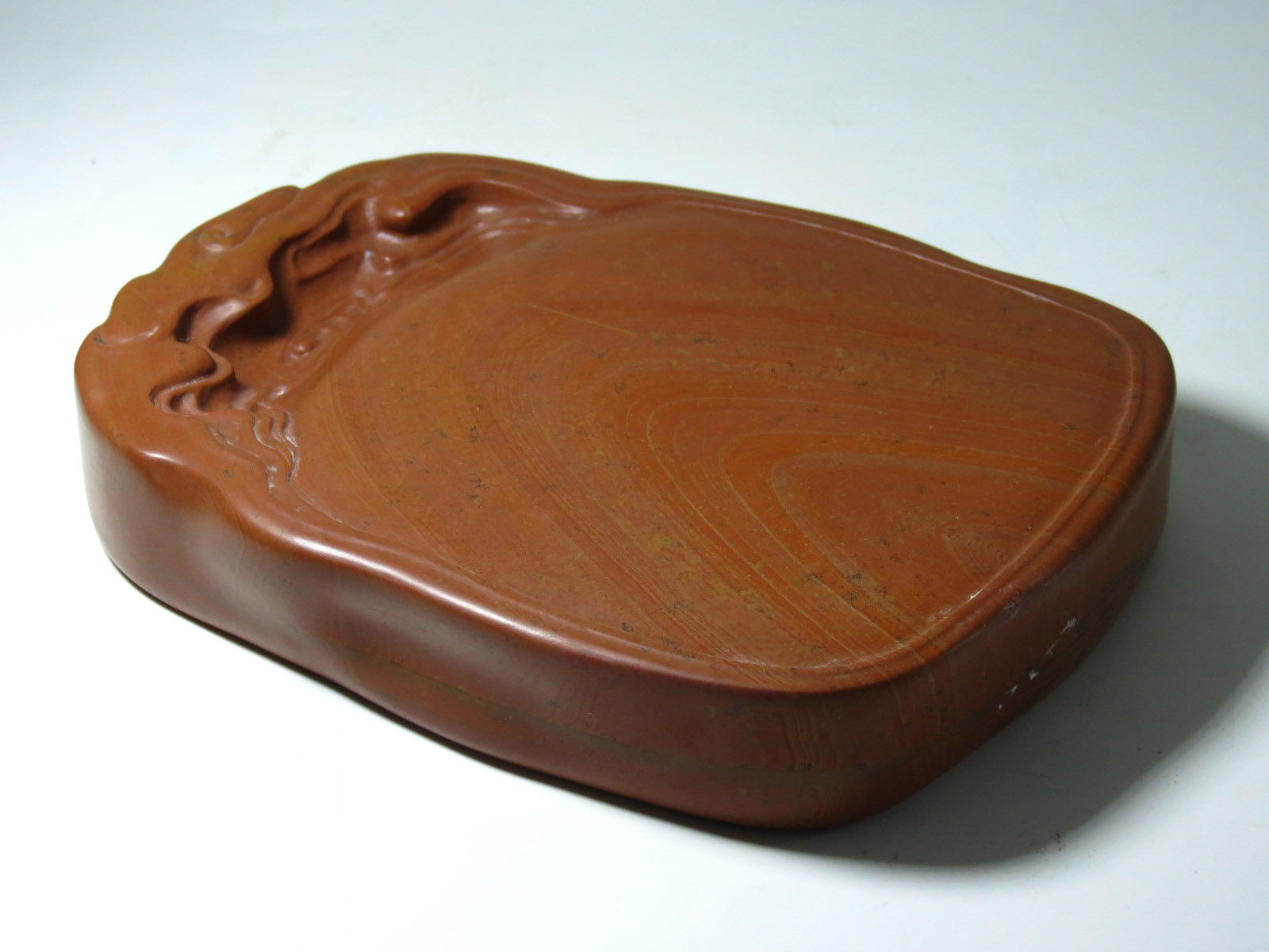 云纹砚-文化中国非遗红丝砚精品文房民间手工艺雕刻书法收藏春秋