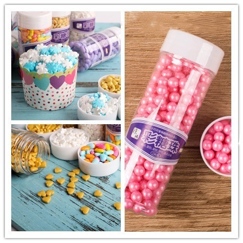 baking Cake decorate Sugar Beads edible Jelly Bean Colorful sugar Pearl Dessert Snowflake Love Sugarin the Festive supplies/Gift , Dress supplies category - from Buy2taobao.com to provide professional Taobao agent buy service