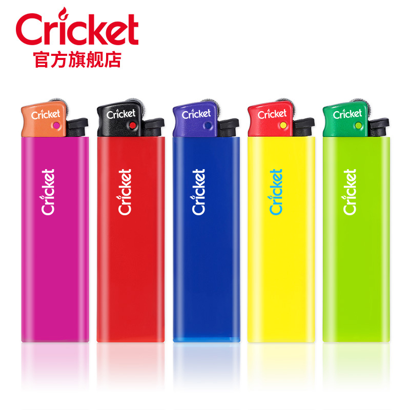 10支进口品牌Cricket砂轮滑轮广告定制印刷印字一次性草蜢打火机