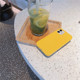 iphone12黄色手机壳纯色亮面硅胶简约小众清新苹果11promax保护套