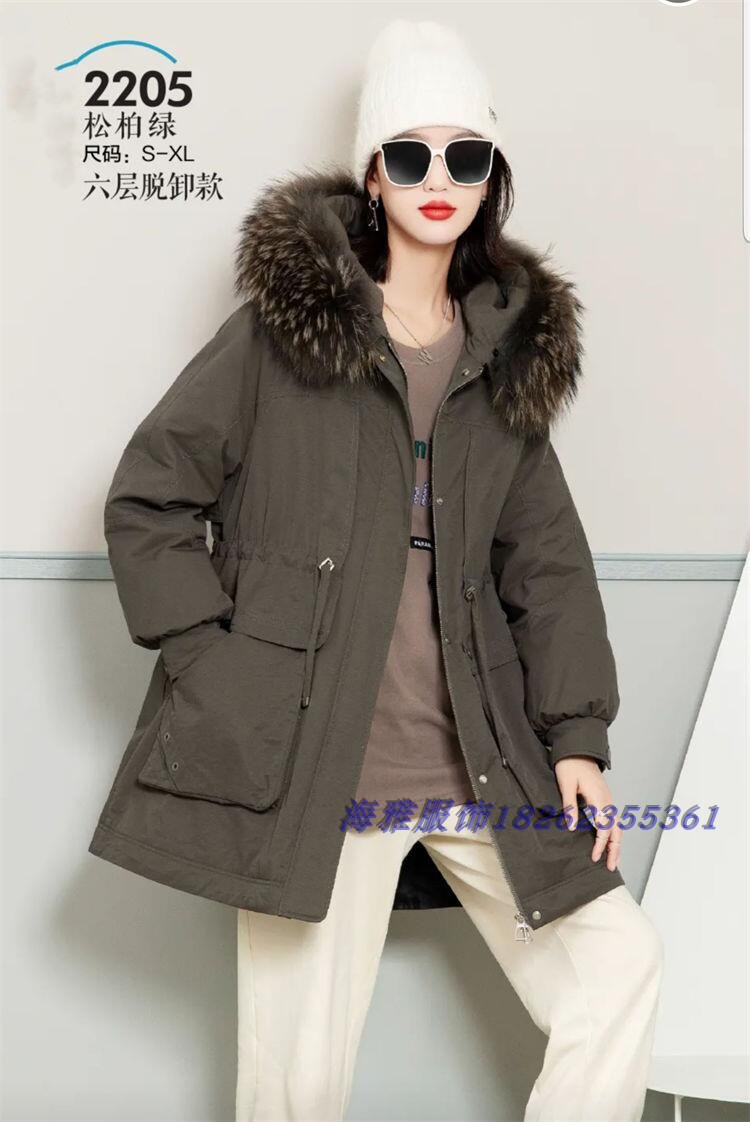 半成品羽绒服女衣壳脱卸款