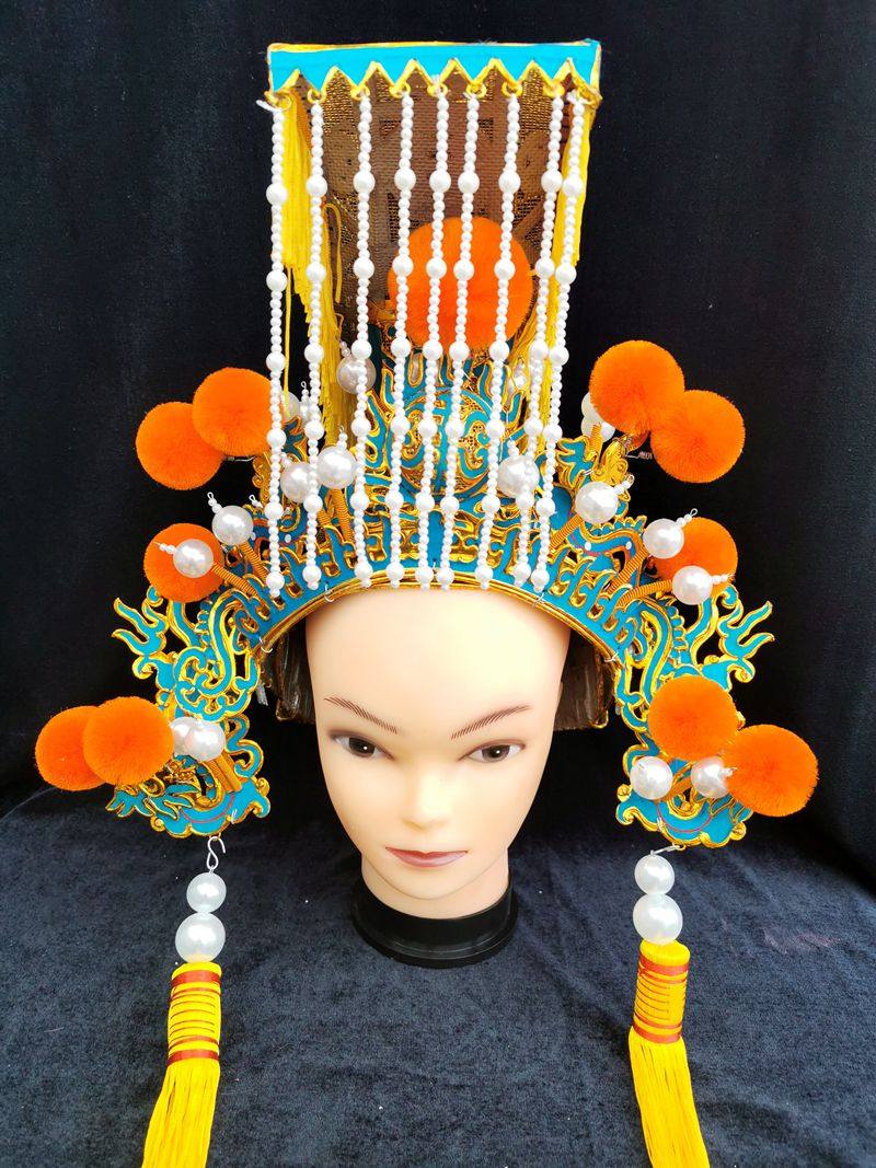 皇帝传统手工京剧戏曲平顶顶冠玉帝帽子冲天民族服装