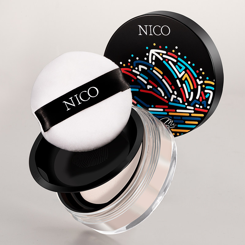 nico樱花养颜蜜粉散粉定妆持久控油防水不脱妆自然遮瑕哑光修容粉
