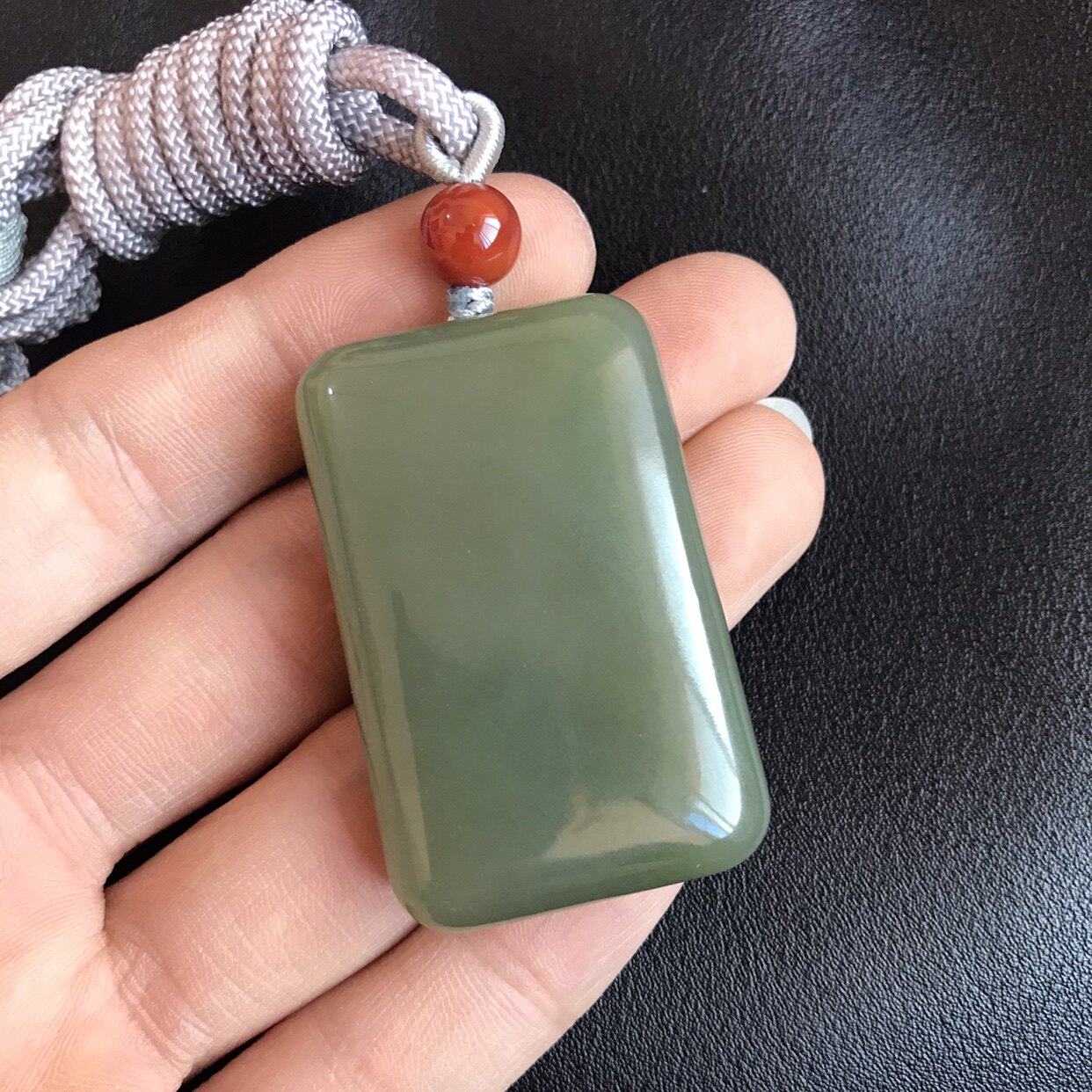 和田玉青海料无事平安牌绿色吊坠男女款挂件饰品天然正品