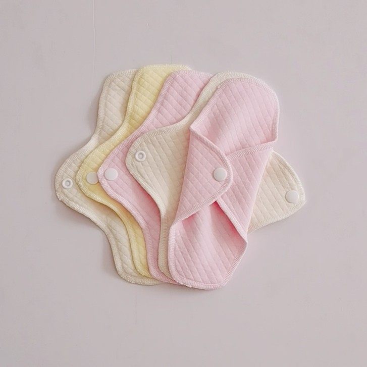 纯棉小护垫5片隔白带异味可多次水洗无防水层卫生棉重复使用棉布