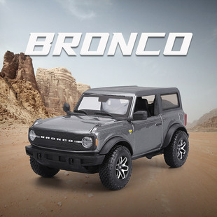 美驰图合金车仿真玩具1:24福特2021烈马Bronco Badlands模型收藏