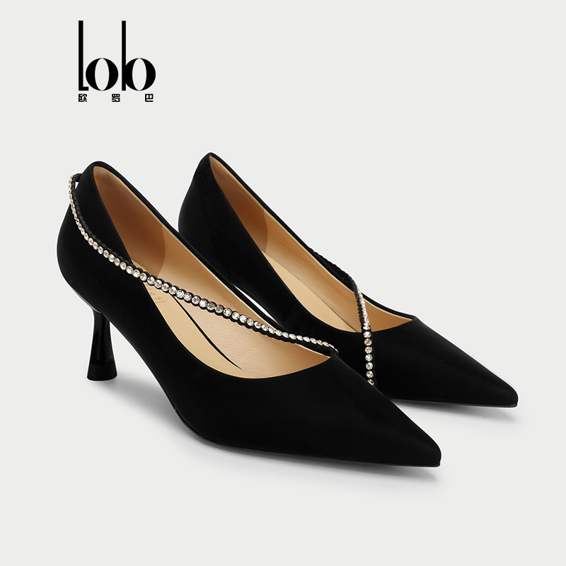 欧罗巴真皮小皮鞋女女鞋2021年新款鞋子女乐福鞋豆豆黑中跟单鞋已售7