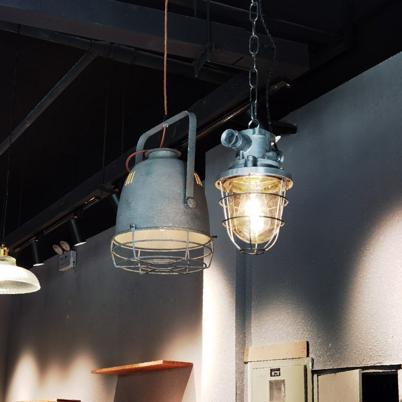 金属质感复古工业风吊灯创意个性餐厅咖啡厅灯罩酒吧饭店装饰灯具