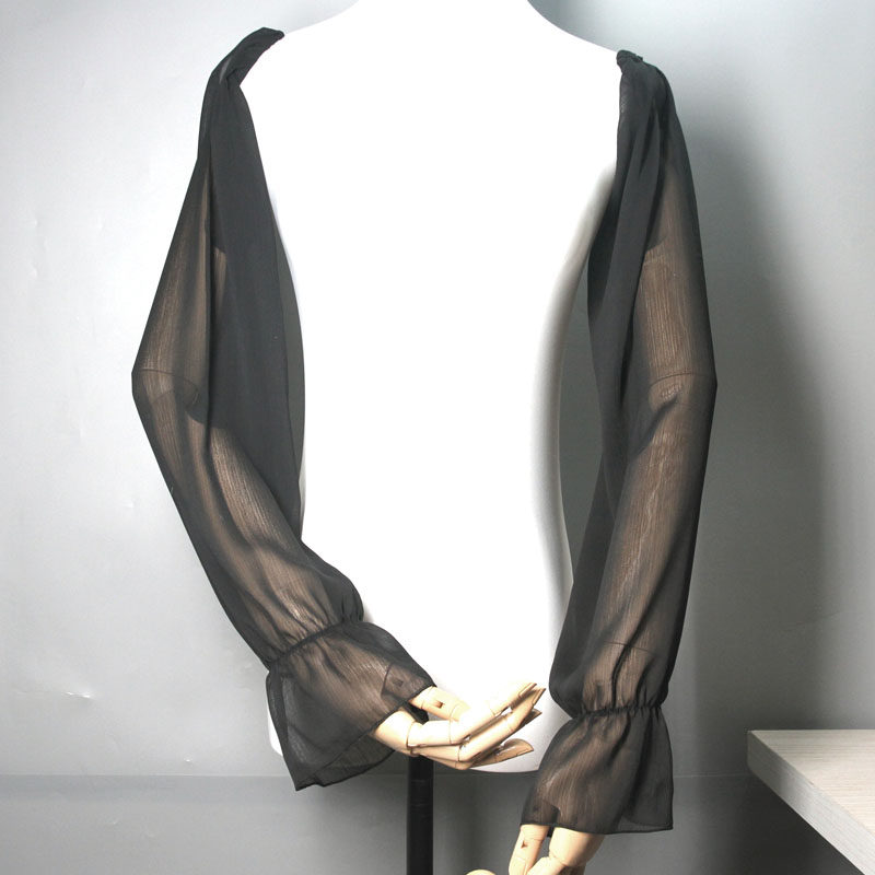 可拆卸百搭袖套连肩袖子袖口长袖装饰灯笼袖丝绒假袖子厚蕾丝纯色