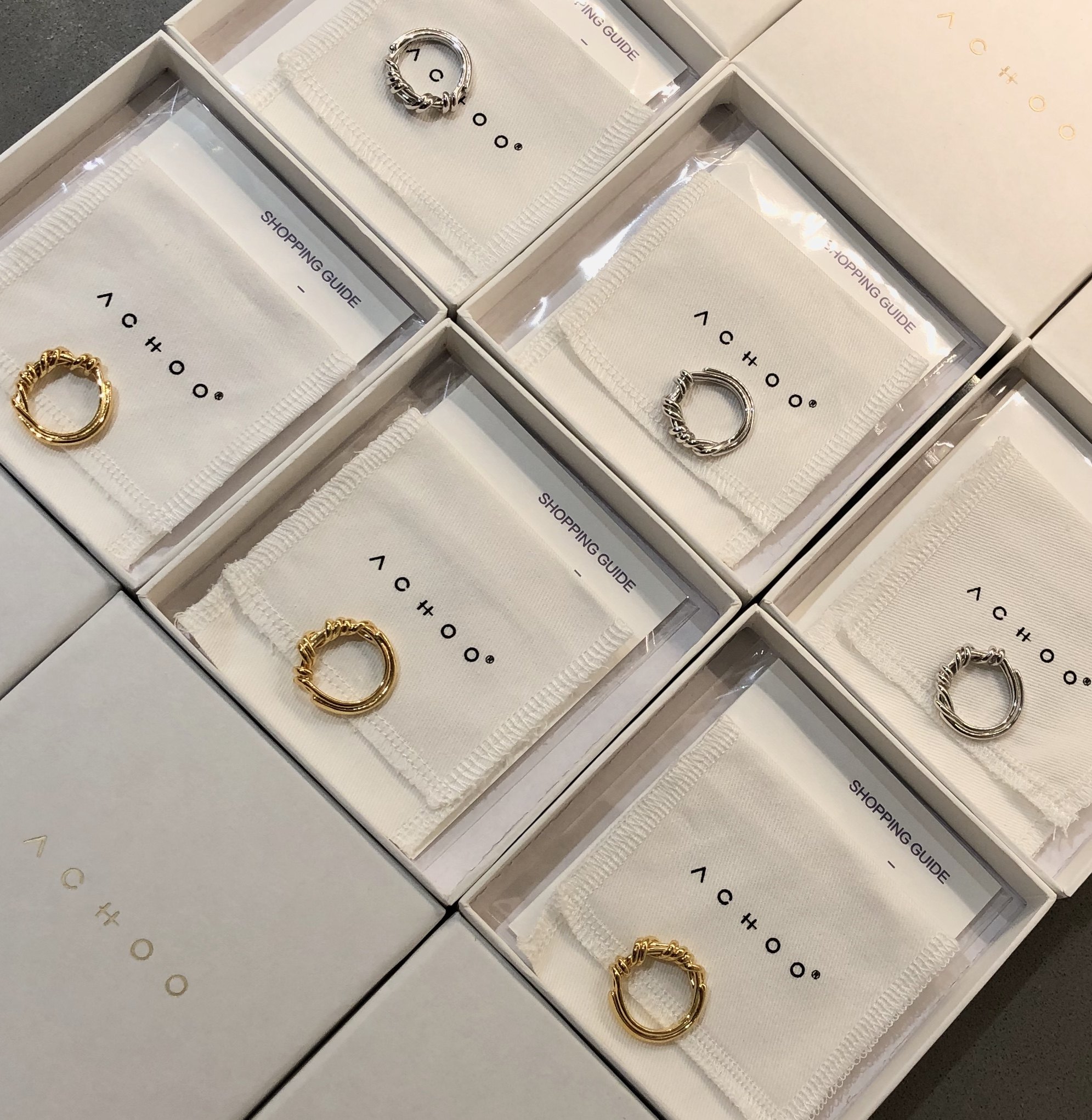 achoo / coldframe 小众设计款戒指 gordian knot 随意扭结戒指