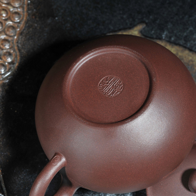 倪新安国家高级工艺师【全手工中品圆润壶】紫砂壶 255cc