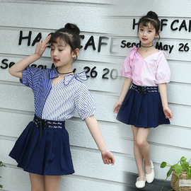 女童夏装2019新款时髦套装6韩版7女孩衣服8儿童两件套9潮10-13岁