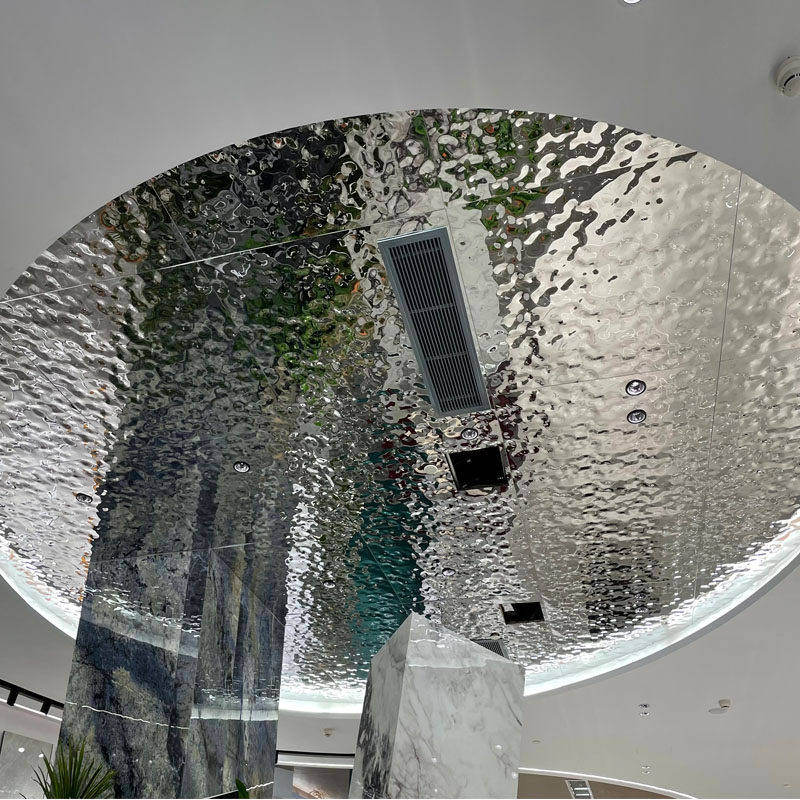 水波纹不锈钢板加工定做压花板挂饰天花大堂吊顶背景墙金属波浪板