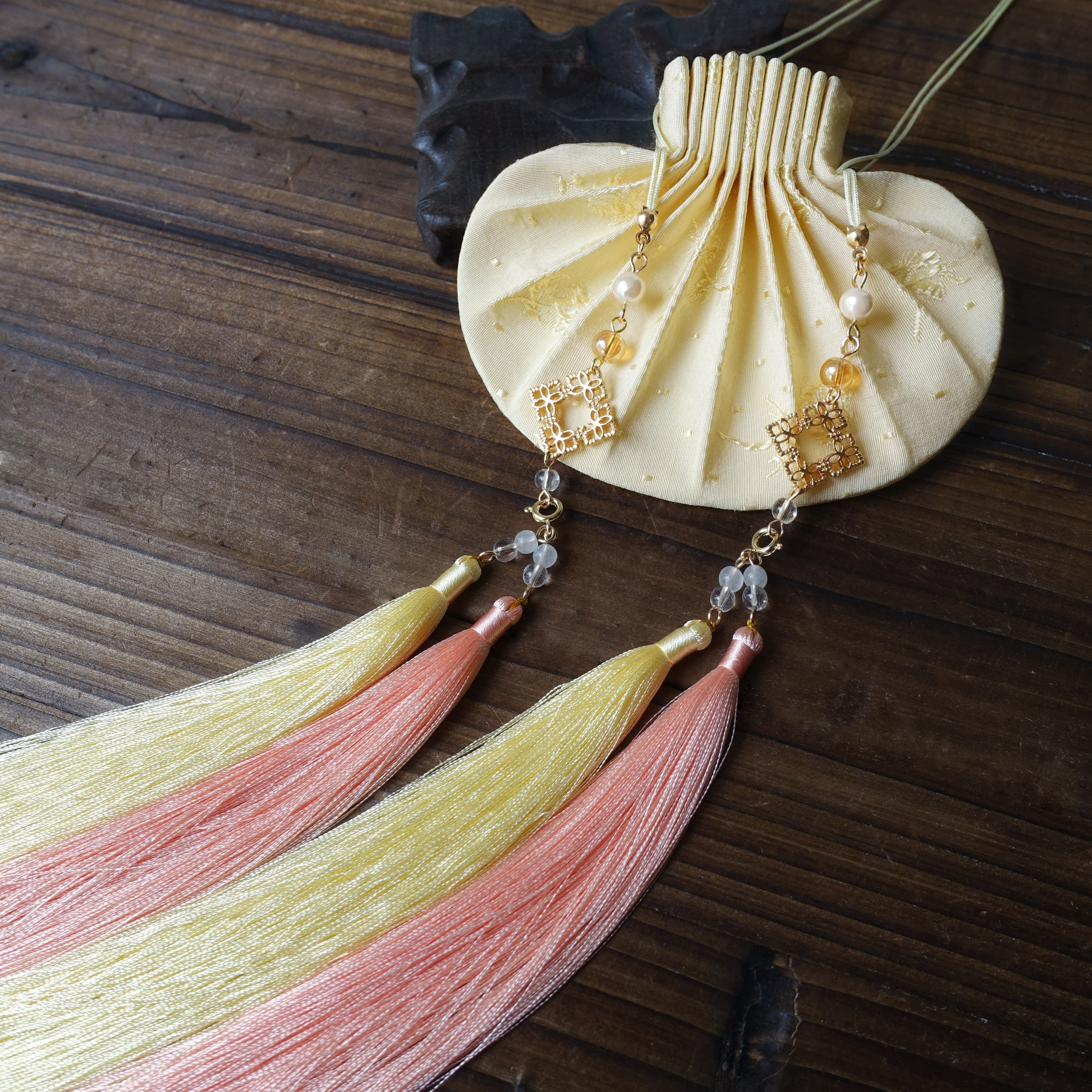 等香来西江月慢 古风汉服荷包配饰古法腰圆荷包流苏抽绳腰佩香囊