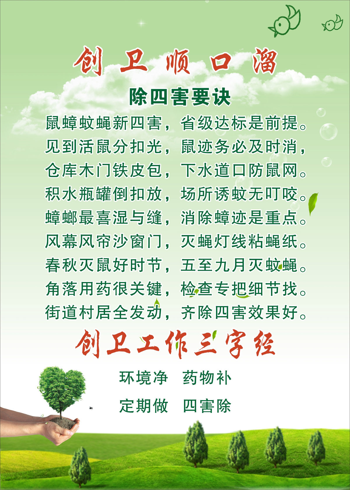 海报印制展板写真贴纸素材1442卫生卫生城城市宣传栏