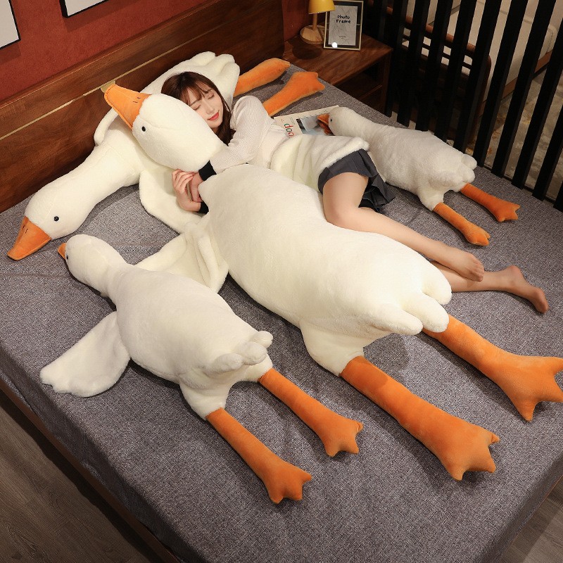 网红床上大白鹅玩偶睡觉抱公仔鸭子娃