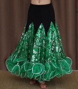 New Modern Dance Skirt Practice Skirt Ballroom Dance Swing Skirt Sequin Square Dance Long Skirt National Standard Dance Skirt