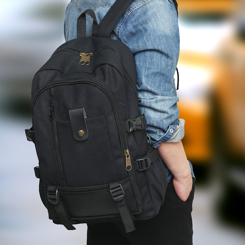 男士背包双肩包帆布电脑包旅行包时尚潮流韩版高中初中大学生书包