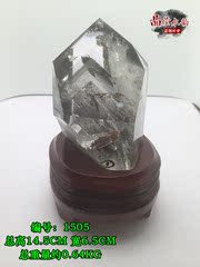 稀少 纯天然白水晶柱 幽灵摆件 多层影山 黑幽灵多层金字塔 旺财